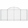 Voir la diapositive 4 : VIDAXL Paniers a gabions arques 4 pcs 200x30x80/100 cm Fer galvanise