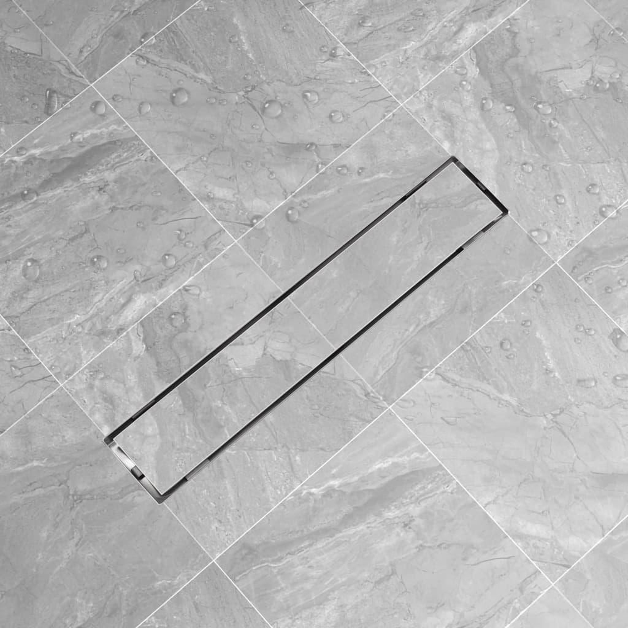 Voir la diapositive 1 : VIDAXL Drain de douche lineaire 630 x 140 mm Acier inoxydable
