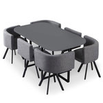 Paris Prix Table de Repas & 6 Chaises Design  Normi  150cm Gris