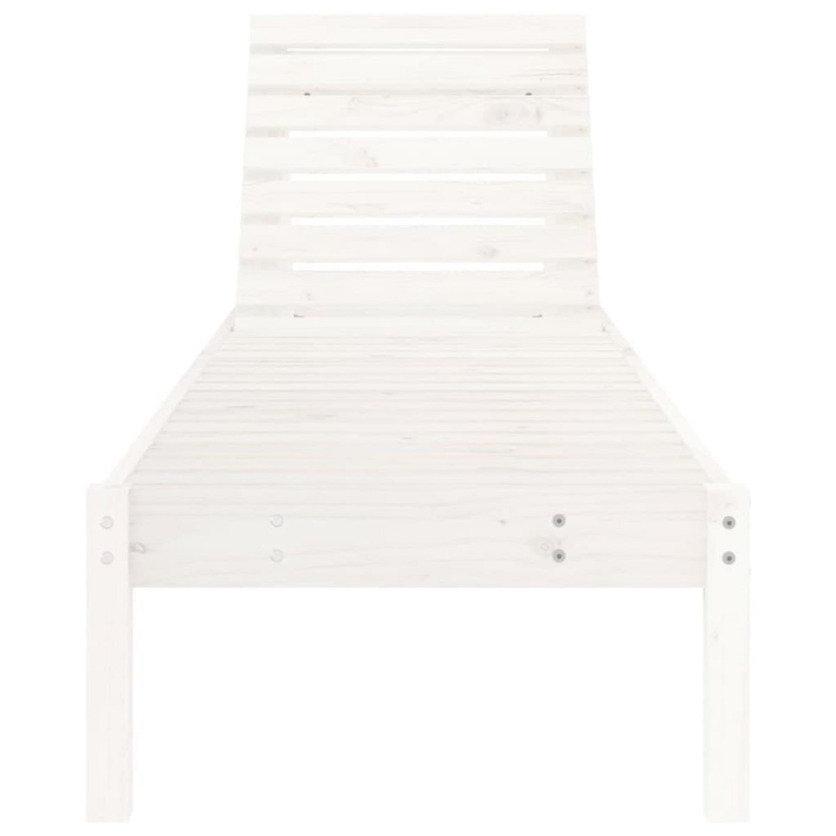 VIDAXL Chaises longues lot de 2 blanc 199,5x60x74cm bois massif de pin