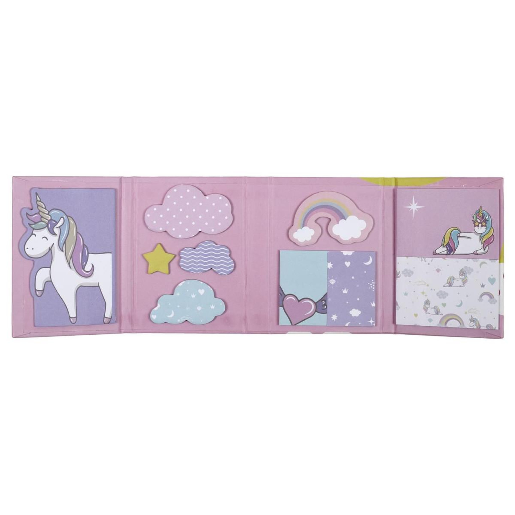 Voir la diapositive 2 : Jeux 2 momes Notes adhésives  licorne  11cm rose