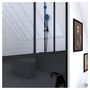 Voir la diapositive 2 : Aurlane Paroi de douche à l'italienne style verrière 140x200 cm - BLACK INDUS 140