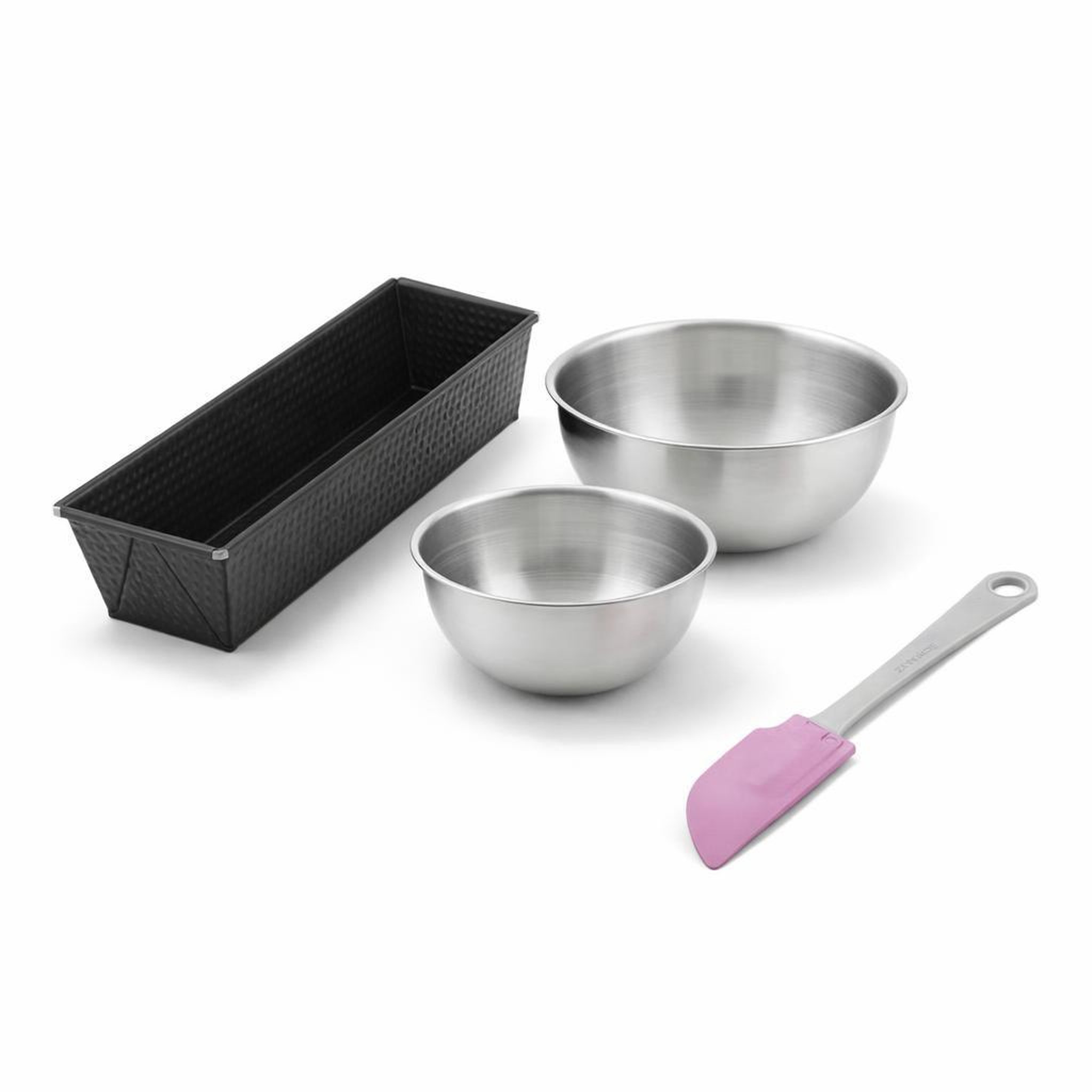 ZENKER Set de 4 ustensiles de pâtisserie moule à gâteaux bols et spatule black mettallic black mettallic zenker  black mettallic