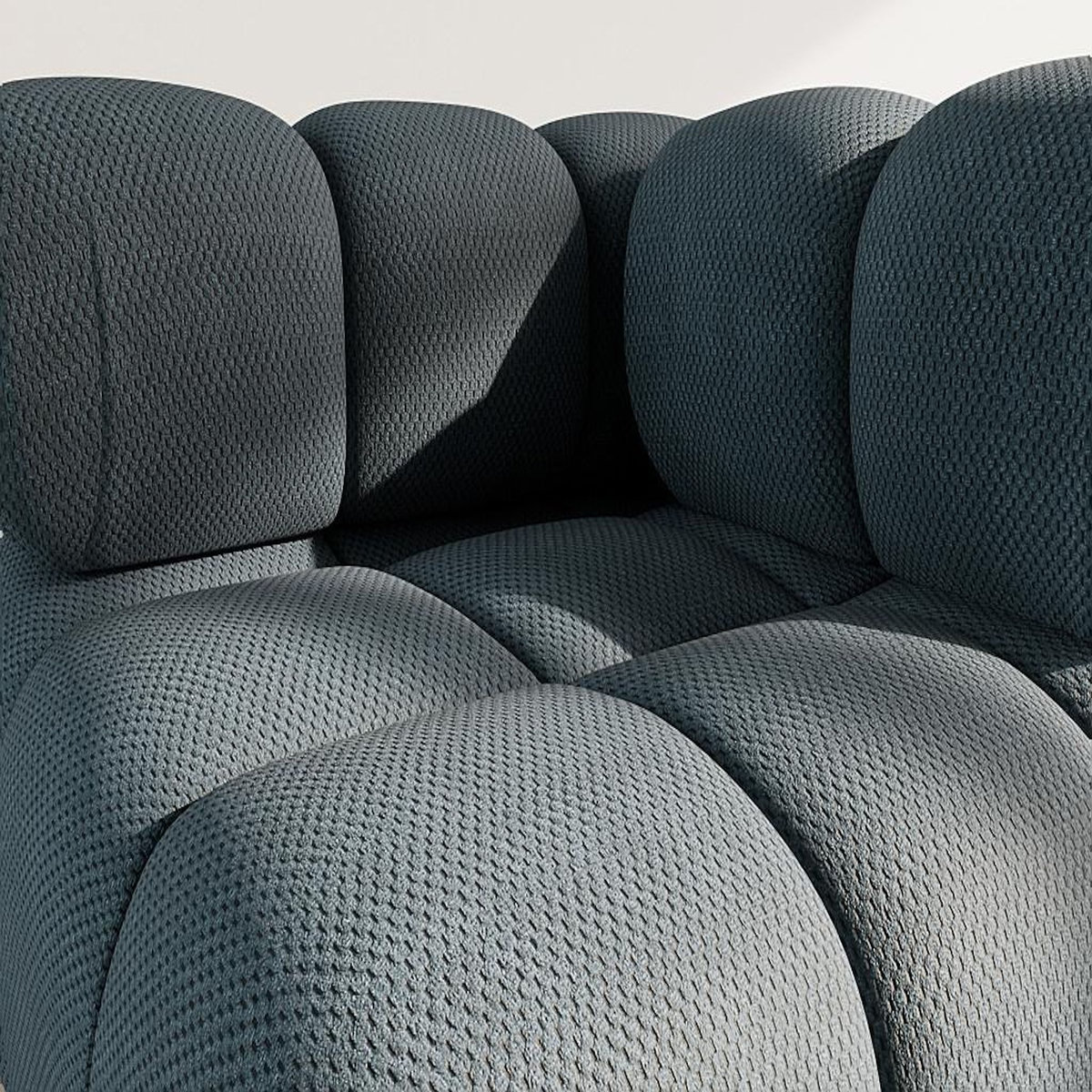 LISA DESIGN Ruby - module d'assise d'angle droit en velours texturé