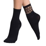 DIM x2 Paires de Chaussettes es Femme Dim D07ZW. Coloris disponibles : Noir
