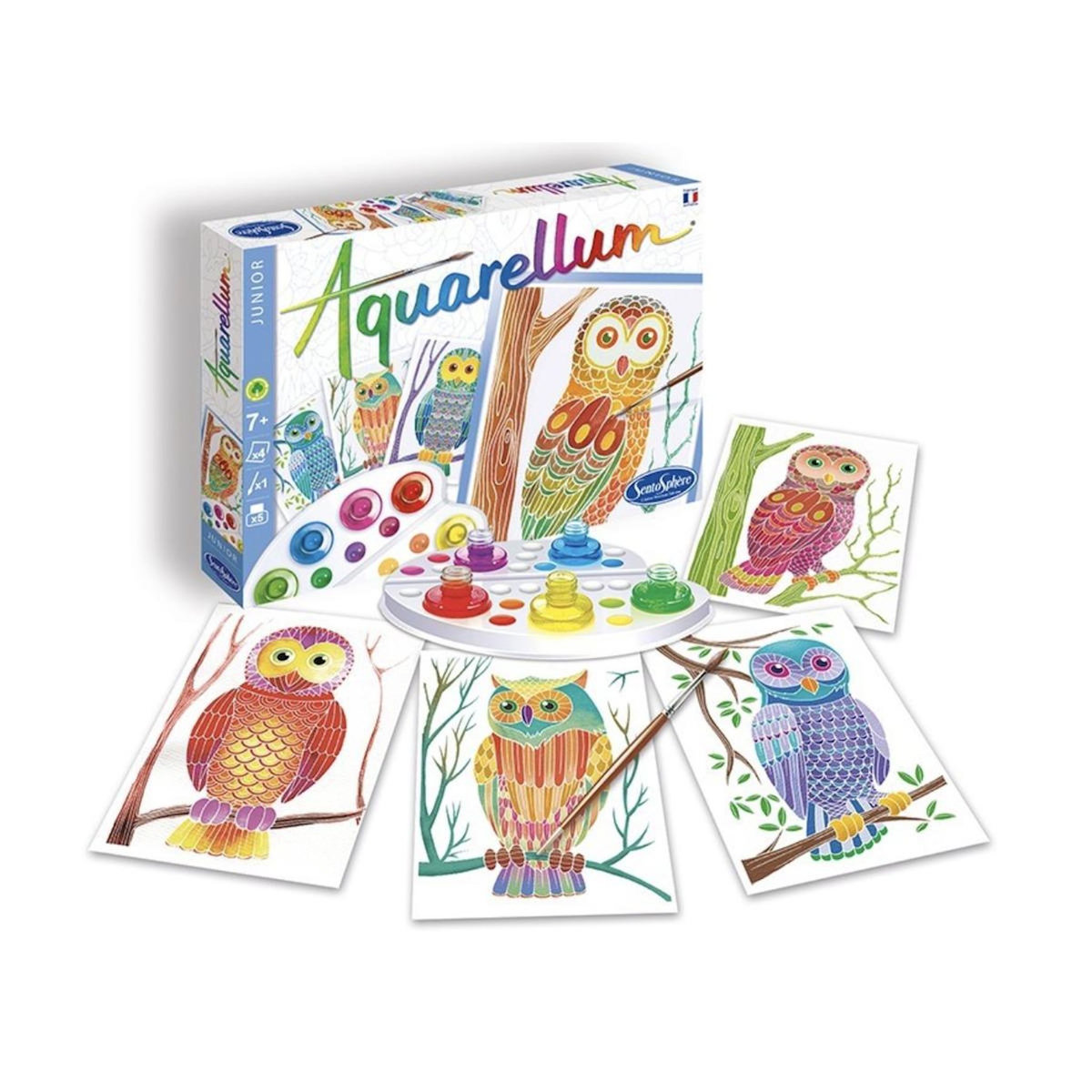 Sentosphere Aquarellum Junior Hiboux -