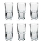 SECRET DE GOURMET Lot de 6 Gobelets Hauts  Timeau  38cl Transparent