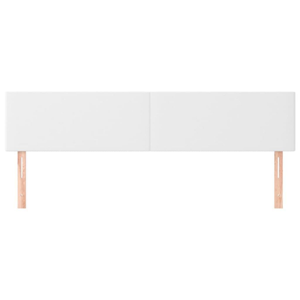 VIDAXL Tetes de lit 2 pcs Blanc 100x5x78/88 cm Similicuir