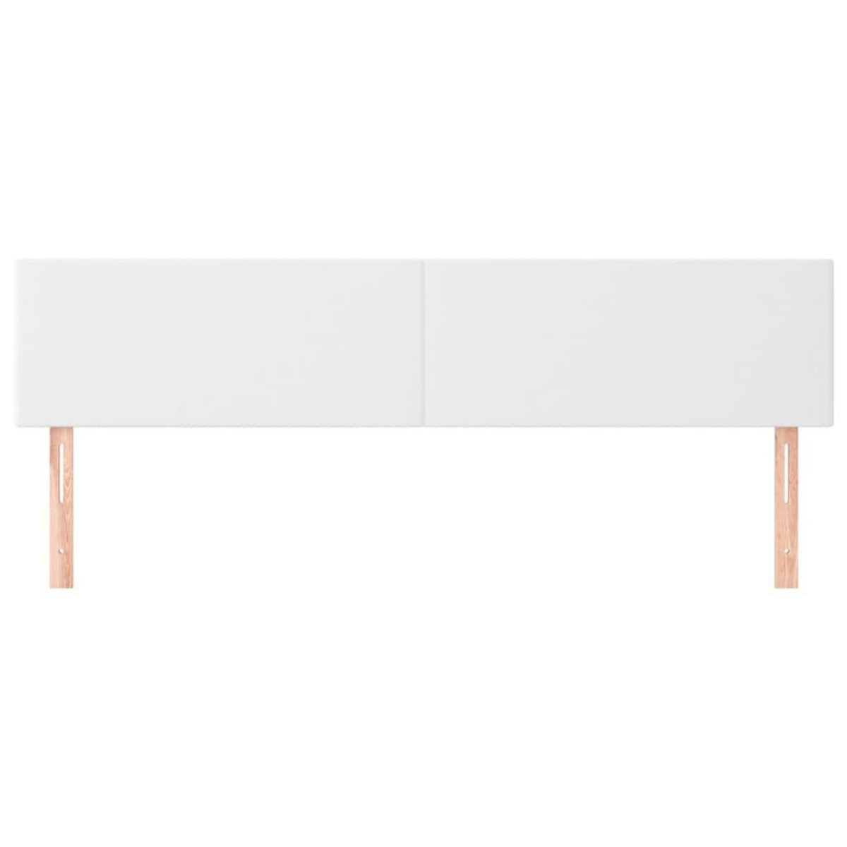 VIDAXL Tetes de lit 2 pcs Blanc 100x5x78/88 cm Similicuir