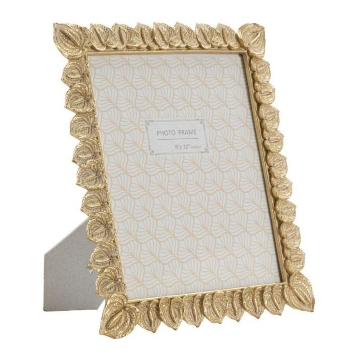 Paris Prix Cadre Photo Déco Pétales de Fleurs  Anthurium  20x25cm Or