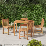 VIDAXL Ensemble a manger de jardin 5pcs Bois de teck massif