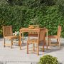 Voir la diapositive 1 : VIDAXL Ensemble a manger de jardin 5pcs Bois de teck massif