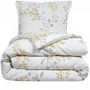 Voir la diapositive 4 : FUTURE HOME Parure de lit 2 personnes satin de coton motif feuillage
