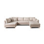 Voir la diapositive 6 : LISA DESIGN Rune - canapé panoramique avec pouf d'appoint - 7 places - style scandinave - gauche