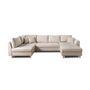 Voir la diapositive 6 : LISA DESIGN Rune - canapé panoramique avec pouf d'appoint - 7 places - style scandinave - gauche
