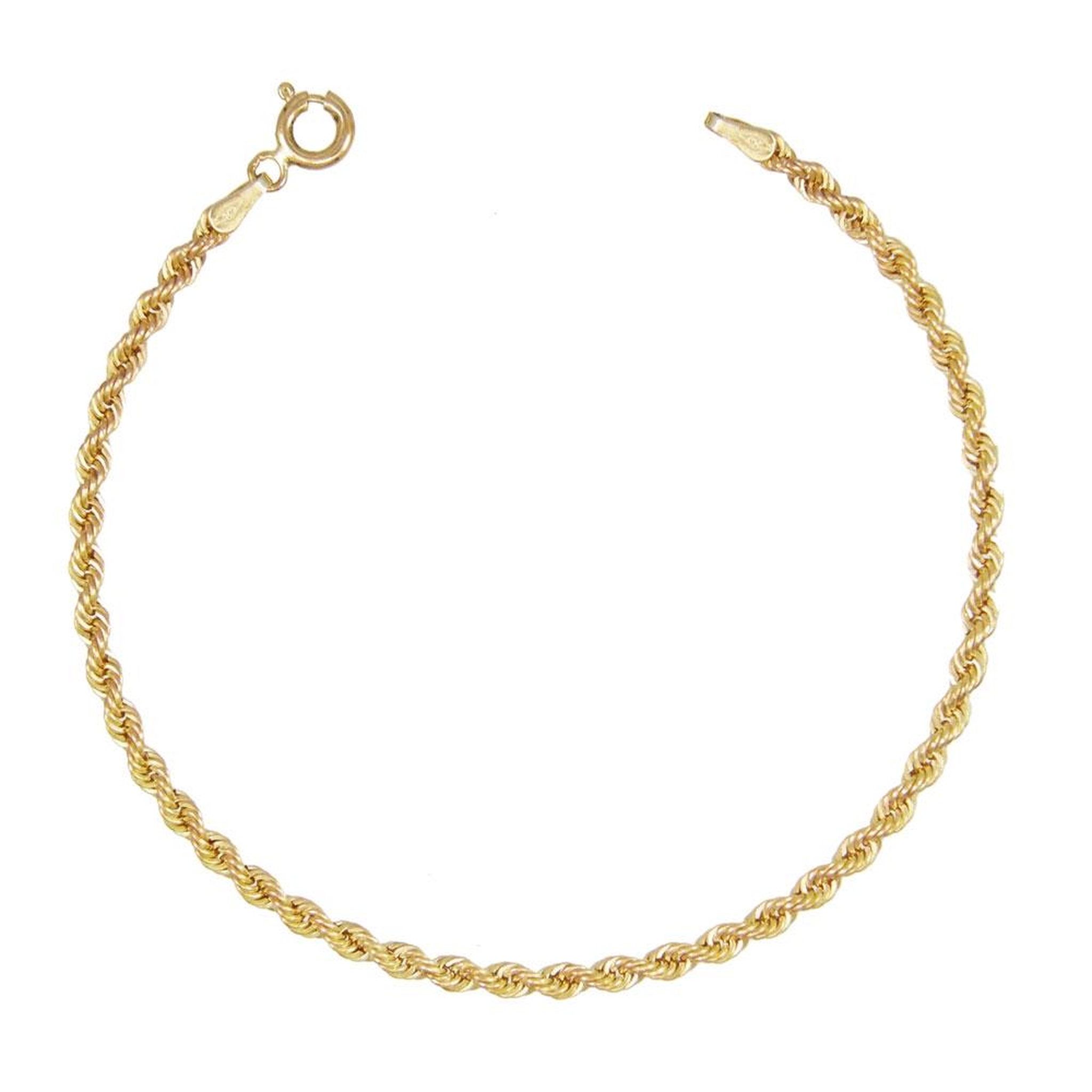 Voir la diapositive 1 : L'ATELIER D'AZUR Bracelet Or 18 Carats 750/000 Maille Corde Jaune - Femme
