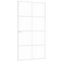 Voir la diapositive 4 : VIDAXL Porte d'interieur Blanc 102x201,5 cm Trempe verre aluminium fin