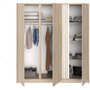 Voir la diapositive 5 : PARISOT Armoire de chambre - Chene - 3 portes - 185 x 52 x 203 cm - PARISOT