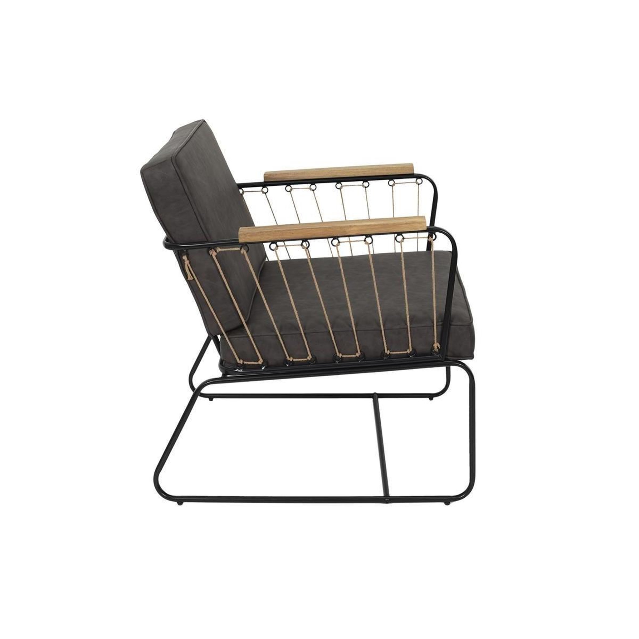 Voir la diapositive 3 : The Home Deco Factory Fauteuil design  benson  79cm marron