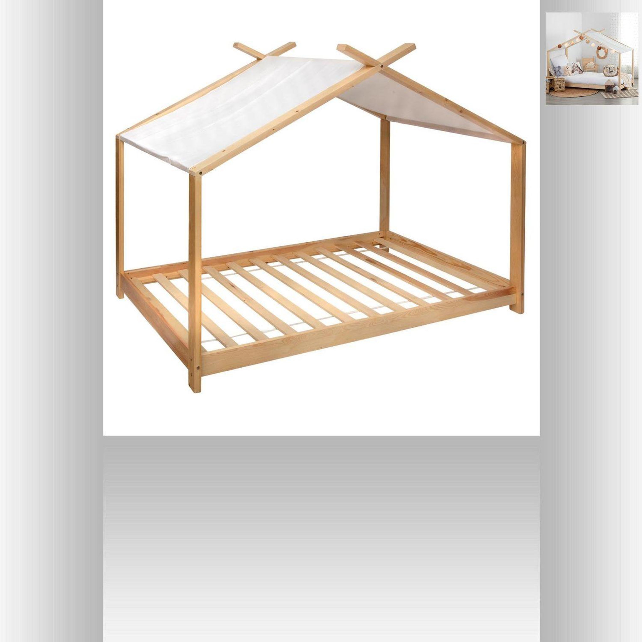 Voir la diapositive 3 : ATMOSPHERA Lit tente Ilan pour enfant - Bois de Pin
