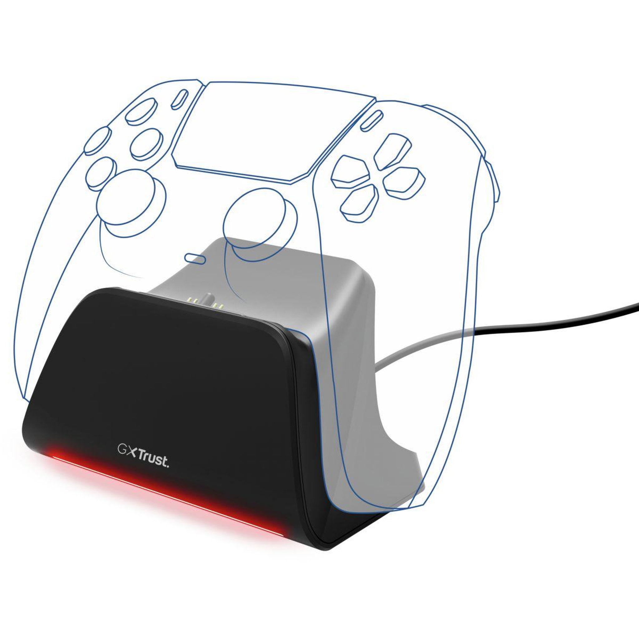 Trust Chargeur secteur Chargeur Rapide Manette PS5 Noir