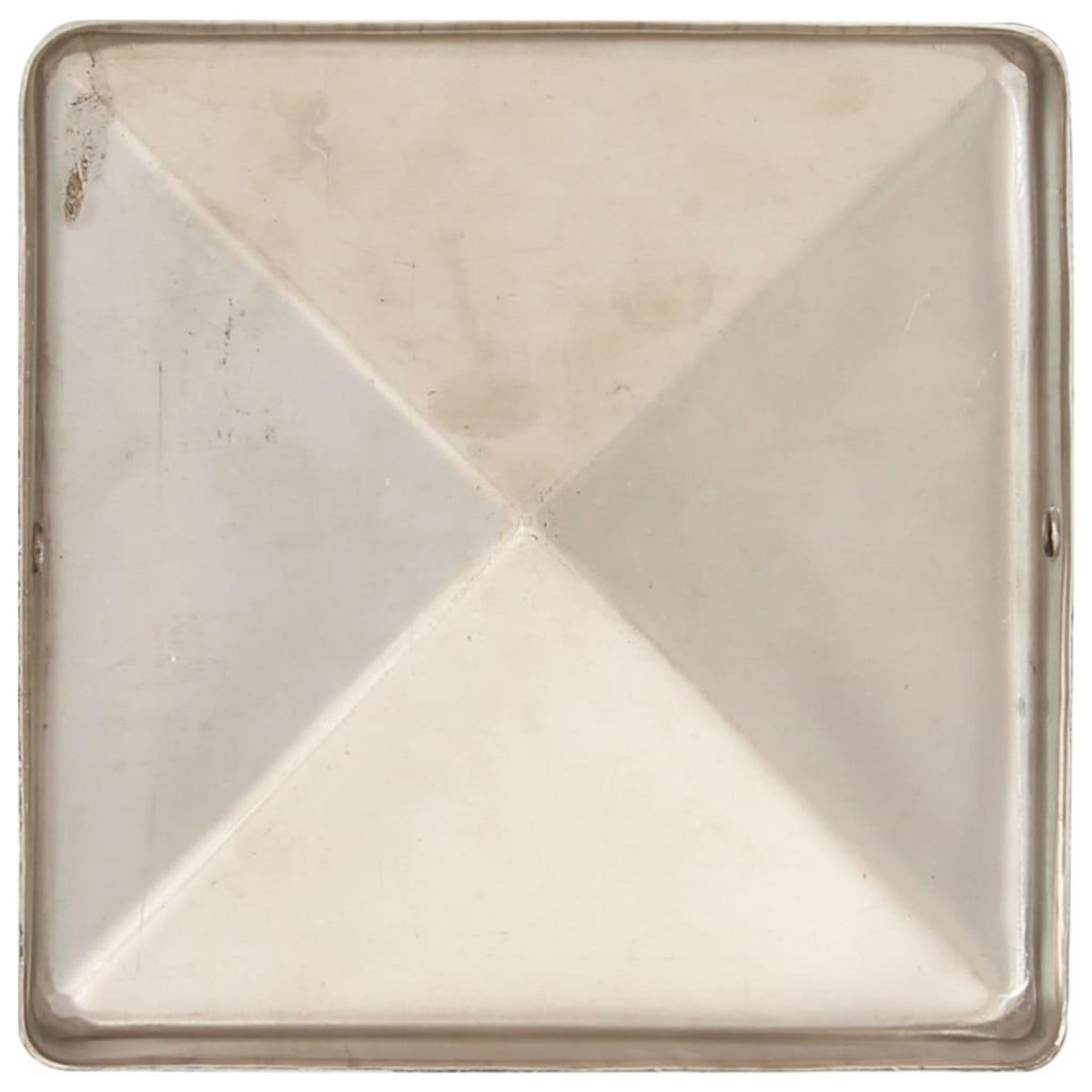 VIDAXL Bouchons de poteau de cloture pyramidaux 6 pcs Inox 71x71 mm