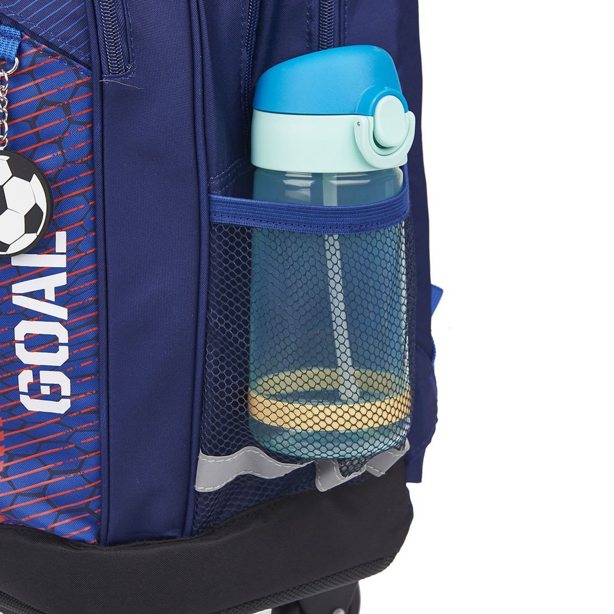 AUCHAN Sac à dos à roulettes bleu Football Player