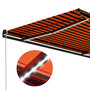 Voir la diapositive 5 : VIDAXL Auvent manuel retractable avec LED 300x250 cm Orange et marron