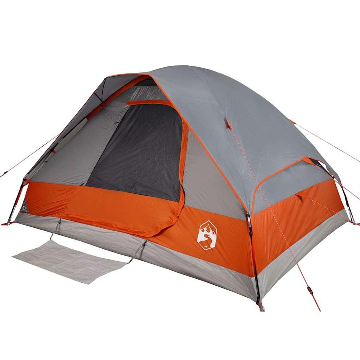 VIDAXL Tente de camping a dome 2 personnes gris et orange impermeable