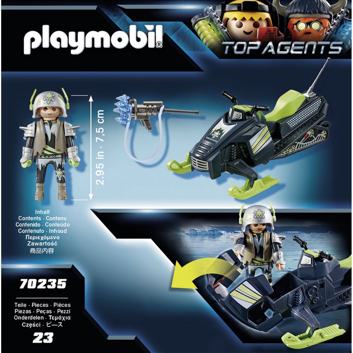 PLAYMOBIL 70235 Top agents - Rebelle arctique et scooter des neiges