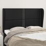 Voir la diapositive 1 : VIDAXL Tete de lit avec oreilles Noir 147x23x118/128 cm Similicuir