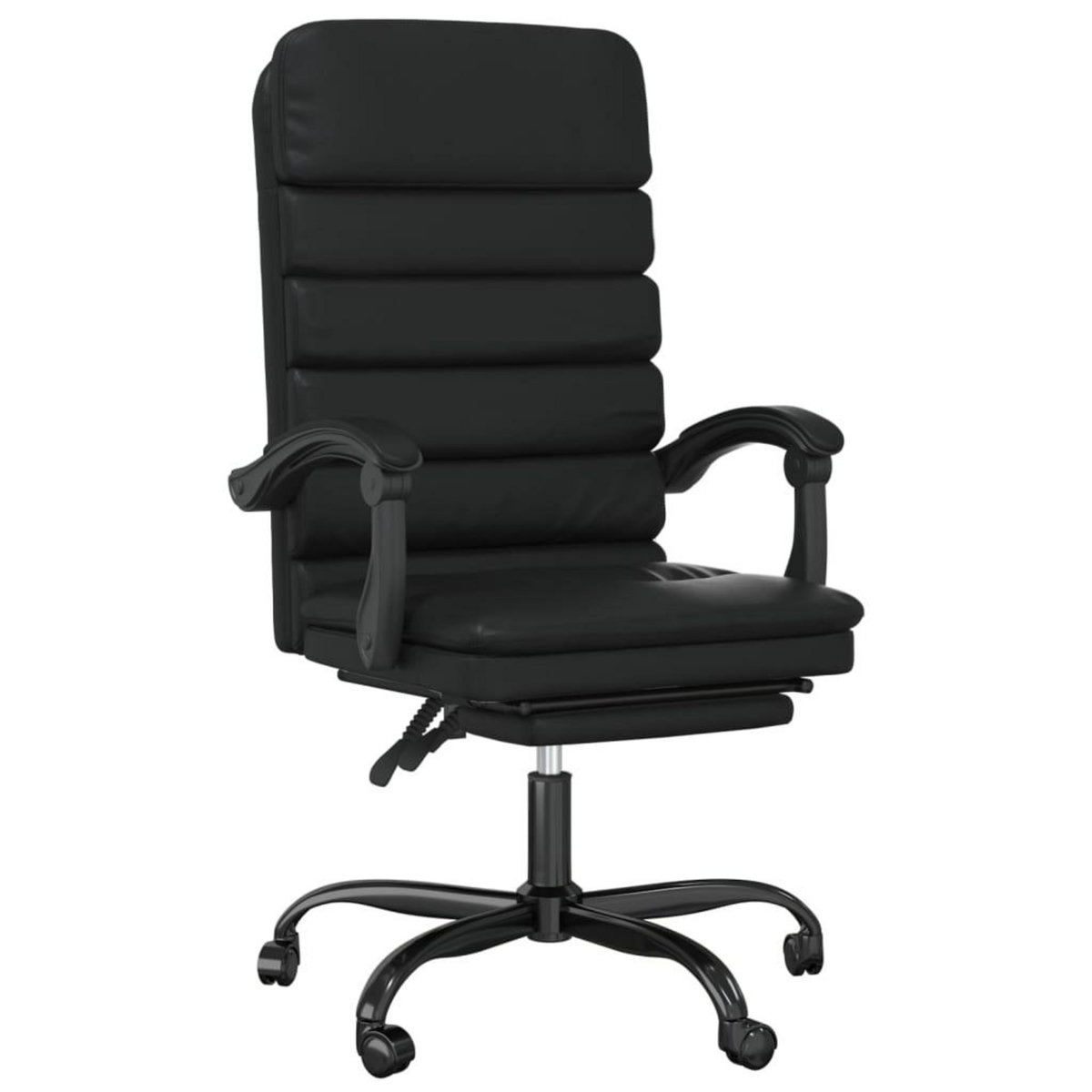 VIDAXL Fauteuil de massage inclinable de bureau Noir Similicuir