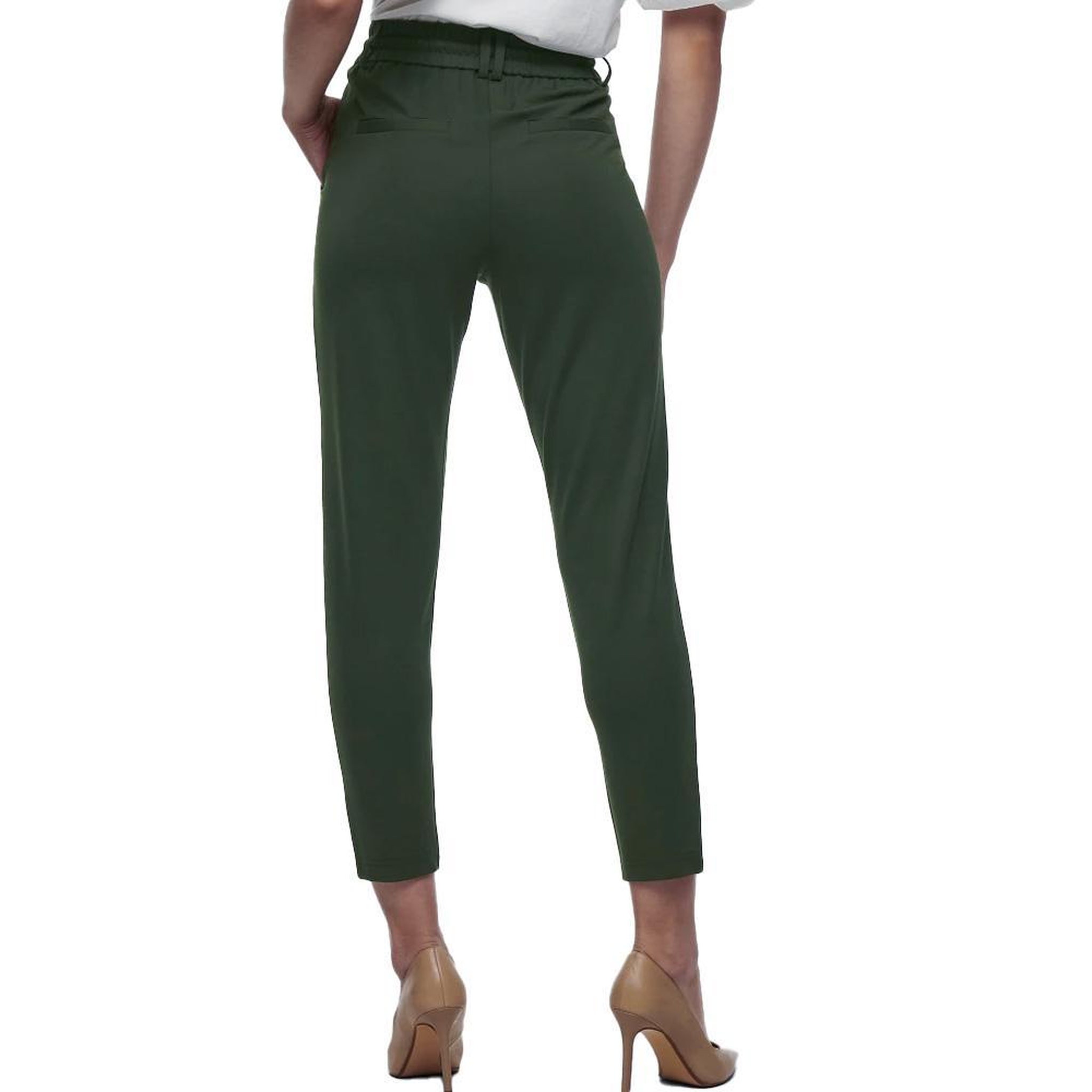 Voir la diapositive 2 : Only Pantalon Vert Foncé Femme Only Poptrash Life