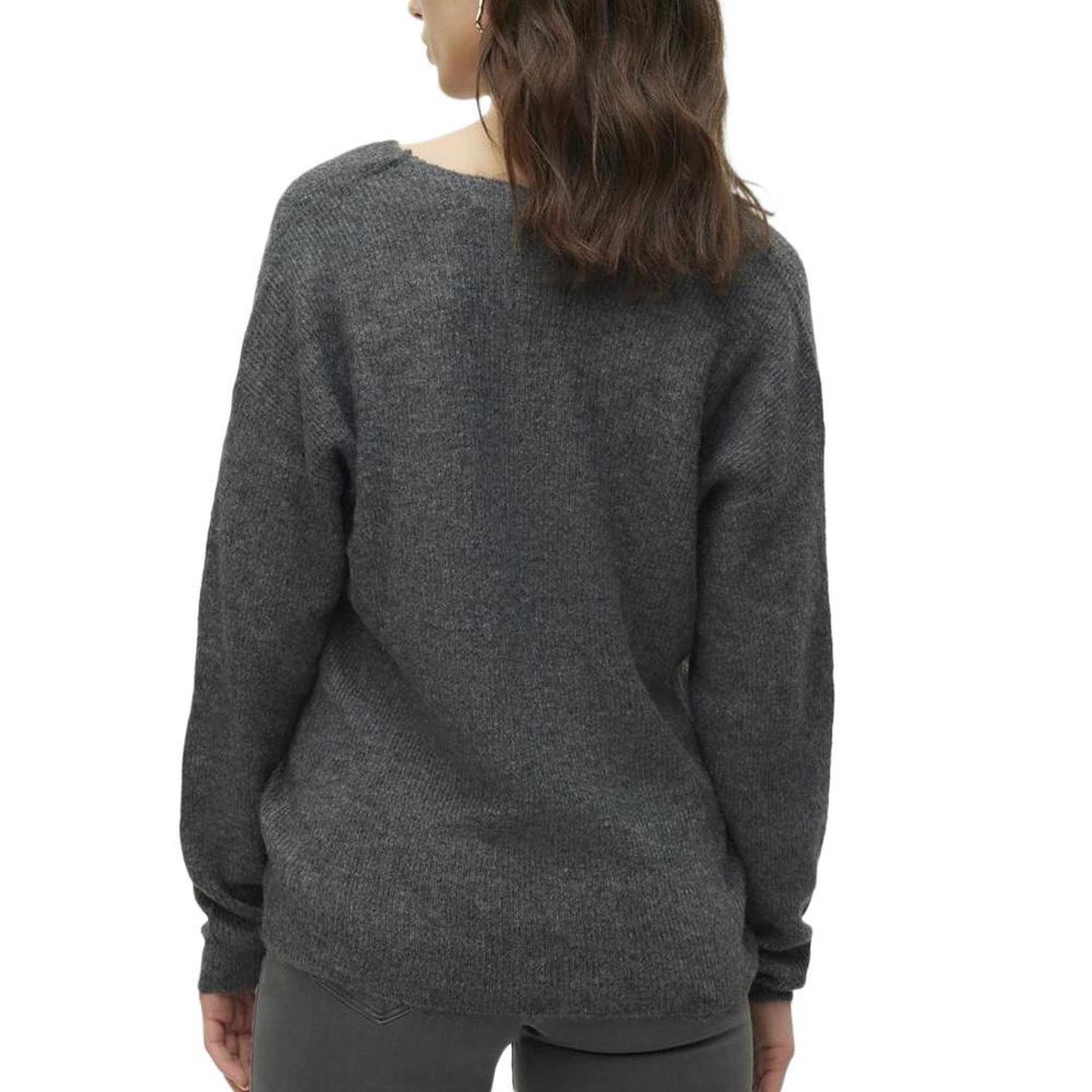 Voir la diapositive 2 : Vero Moda Pull Gris Foncé Femme Vero Moda Crew
