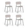 Voir la diapositive 1 : Paris Prix Lot de 4 Chaises Design  Tyler  80cm Beige