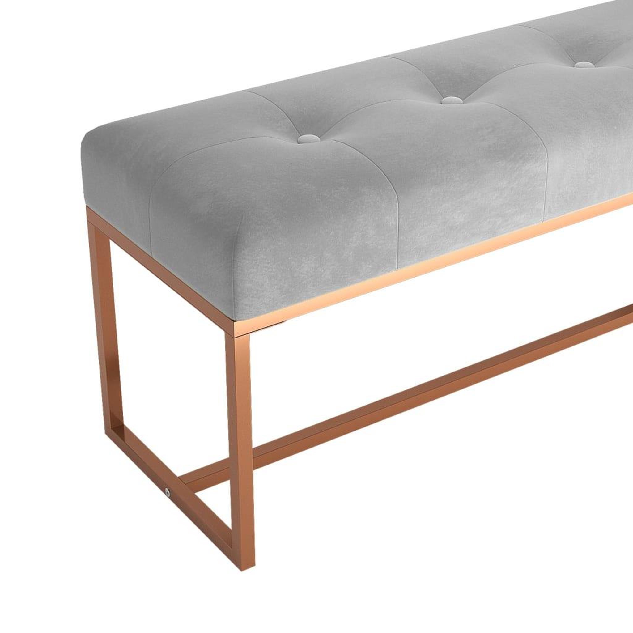Voir la diapositive 5 : VIDAXL Banc Gris 110x36x45 cm Velours