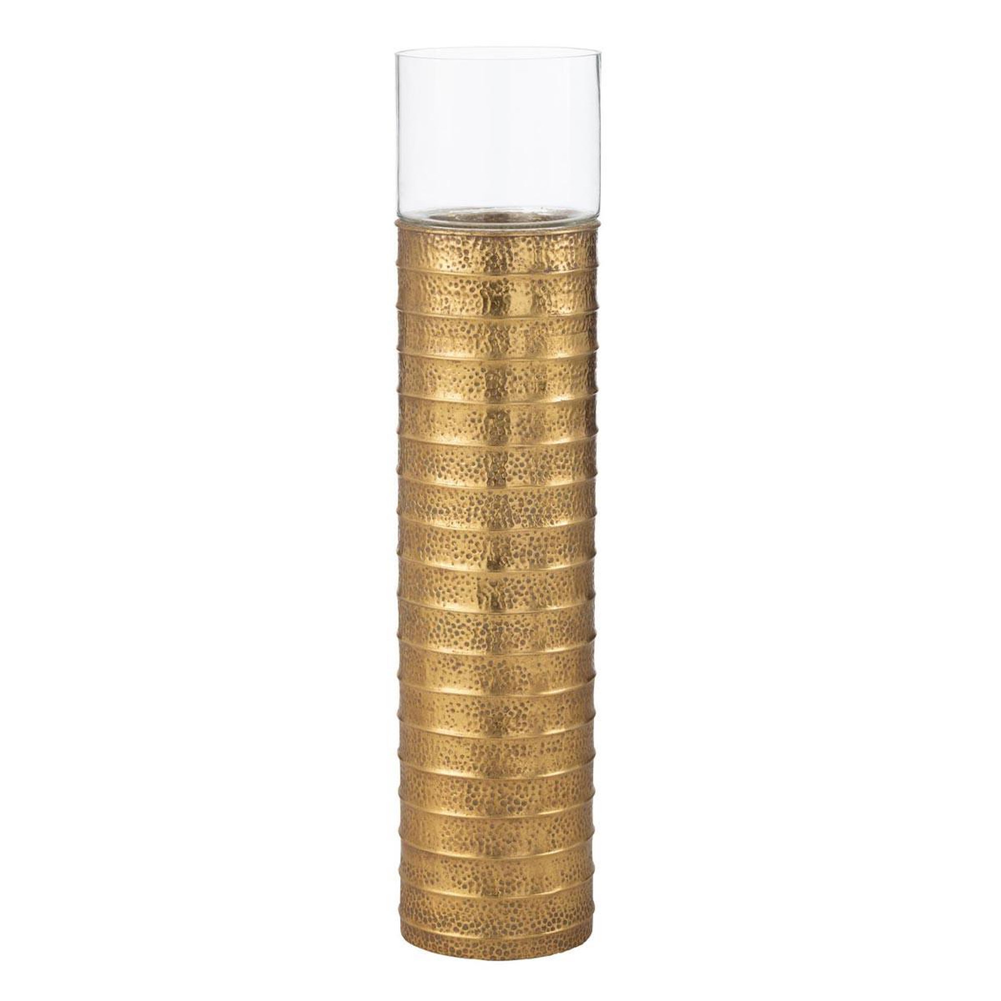 J-LINE Bougeoir déco piler en métal  egypte  108cm or