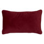 Voir la diapositive 1 : ATMOSPHERA Coussin Déco Uni  Lilou  30x50cm Rouge Grenat