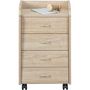 Voir la diapositive 3 : Caisson rangement pour bureau 4 tiroirs L40cm JOVI