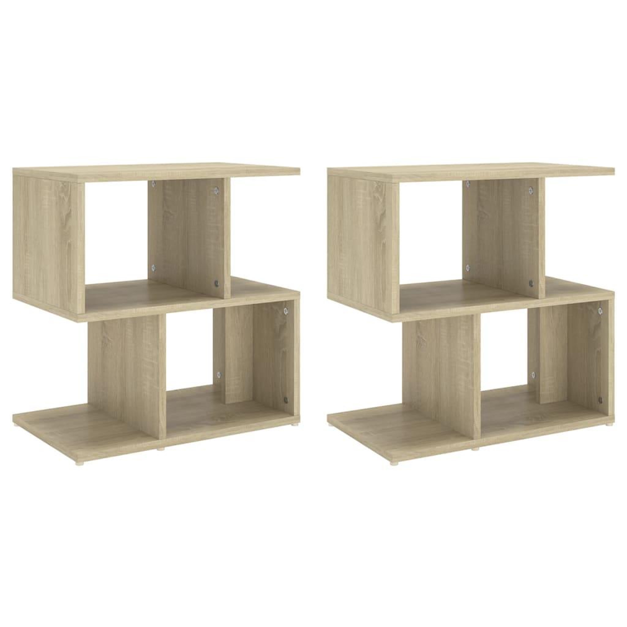 Voir la diapositive 2 : VIDAXL Tables de chevet 2pcs chene sonoma 50x30x51,5cm bois ingenierie
