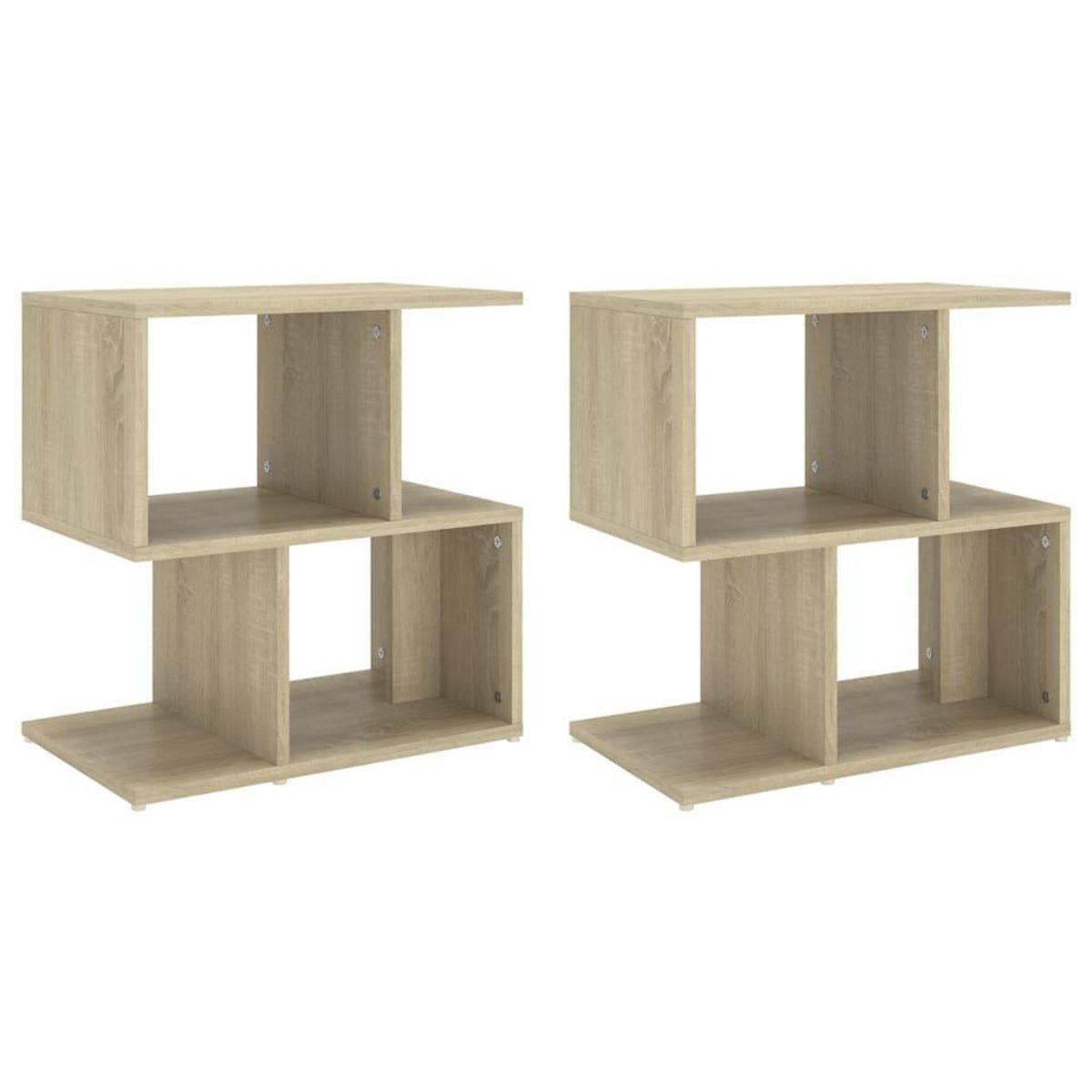 VIDAXL Tables de chevet 2pcs chene sonoma 50x30x51,5cm bois ingenierie