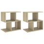 Voir la diapositive 2 : VIDAXL Tables de chevet 2pcs chene sonoma 50x30x51,5cm bois ingenierie