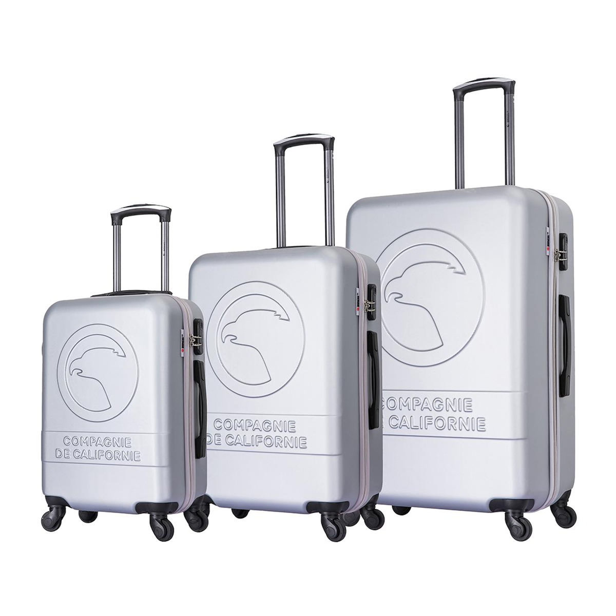 COMPAGNIE DE CALIFORNIE Ensemble de 3 valises à roulettes silver - cc-t243 silver
