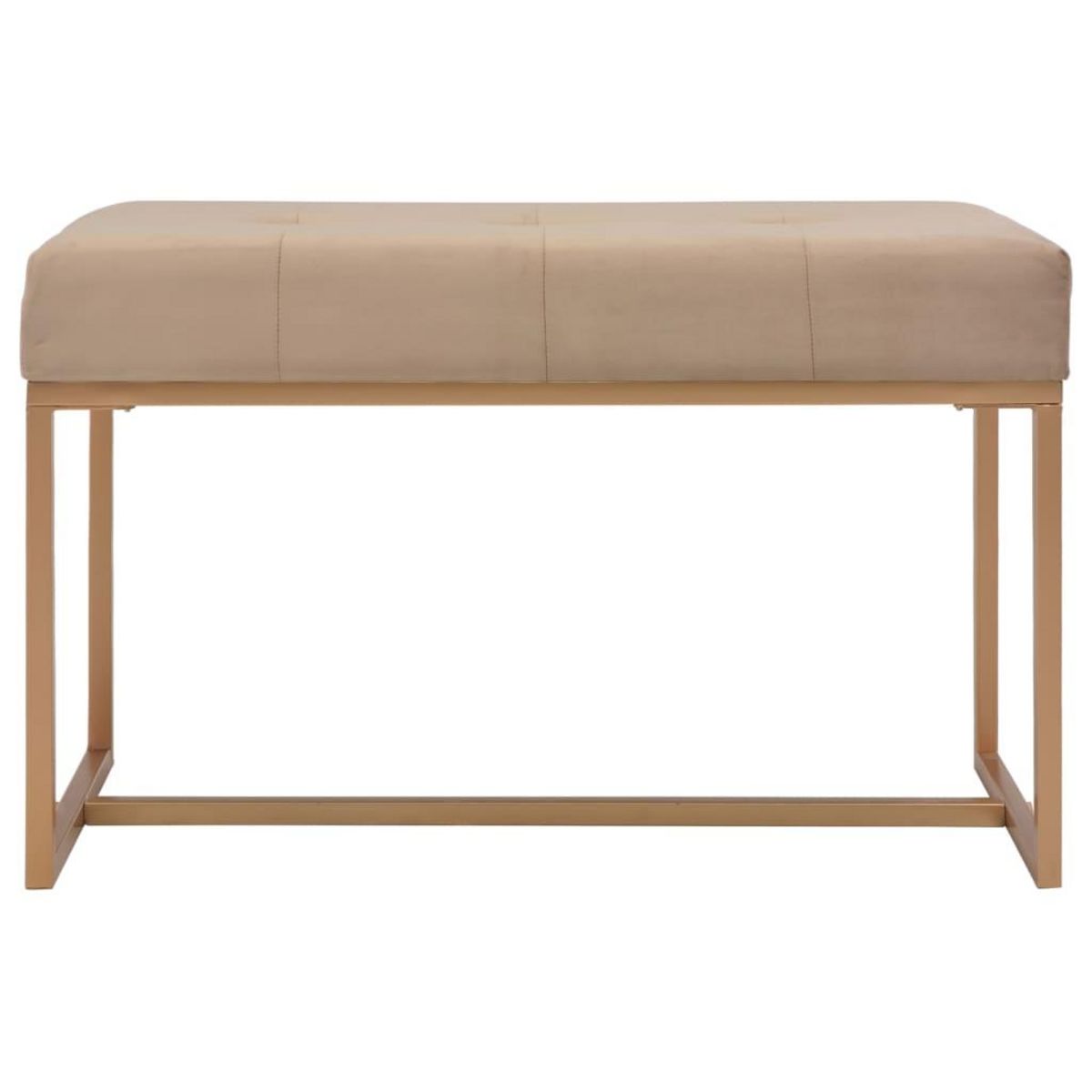 VIDAXL Banc d'entree beige 80 cm velours