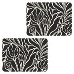 HABITABLE Lot de 2 sets de table LILITH - 28 x 43 cm - Noir et blanc