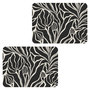 Voir la diapositive 1 : HABITABLE Lot de 2 sets de table LILITH - 28 x 43 cm - Noir et blanc