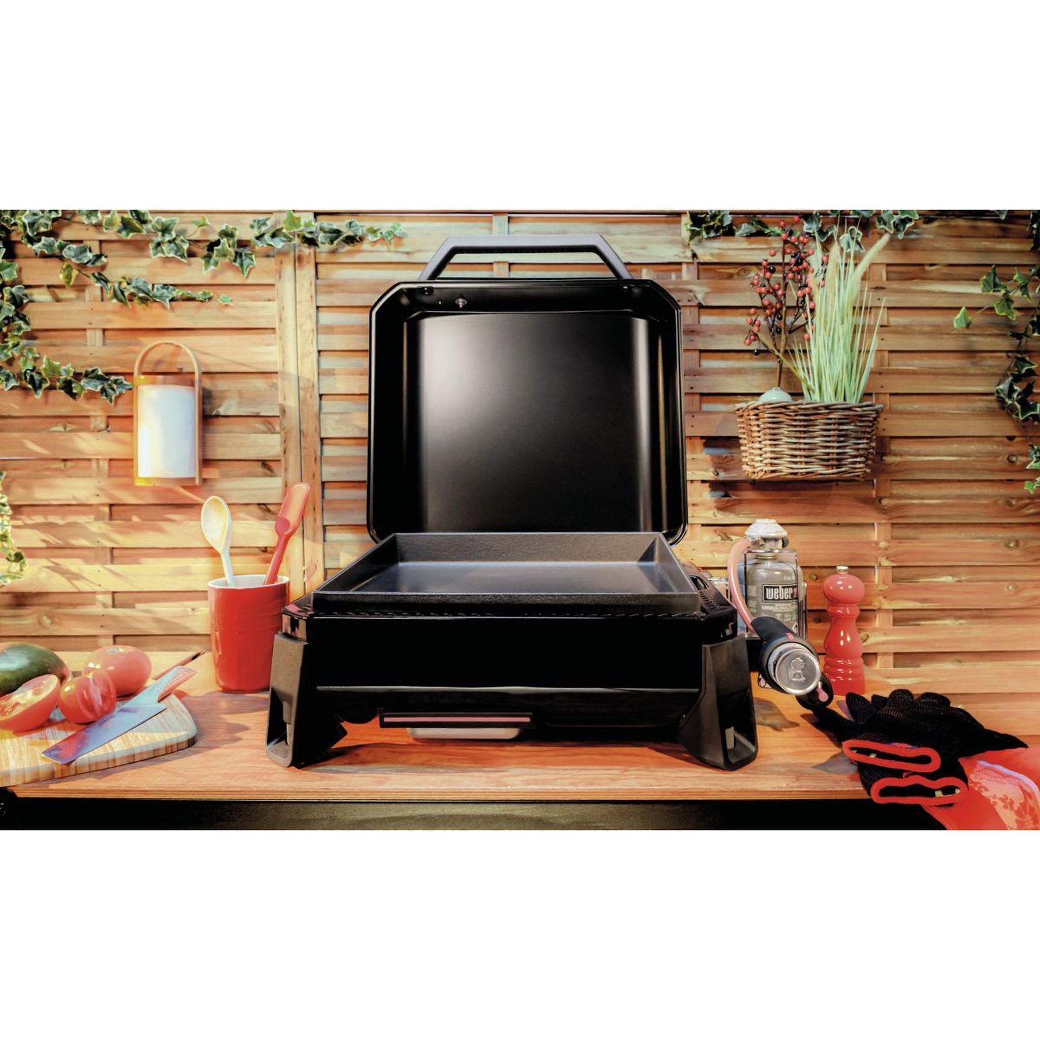 Voir la diapositive 4 : Weber Plancha gaz slate gp à poser 43x41 cm