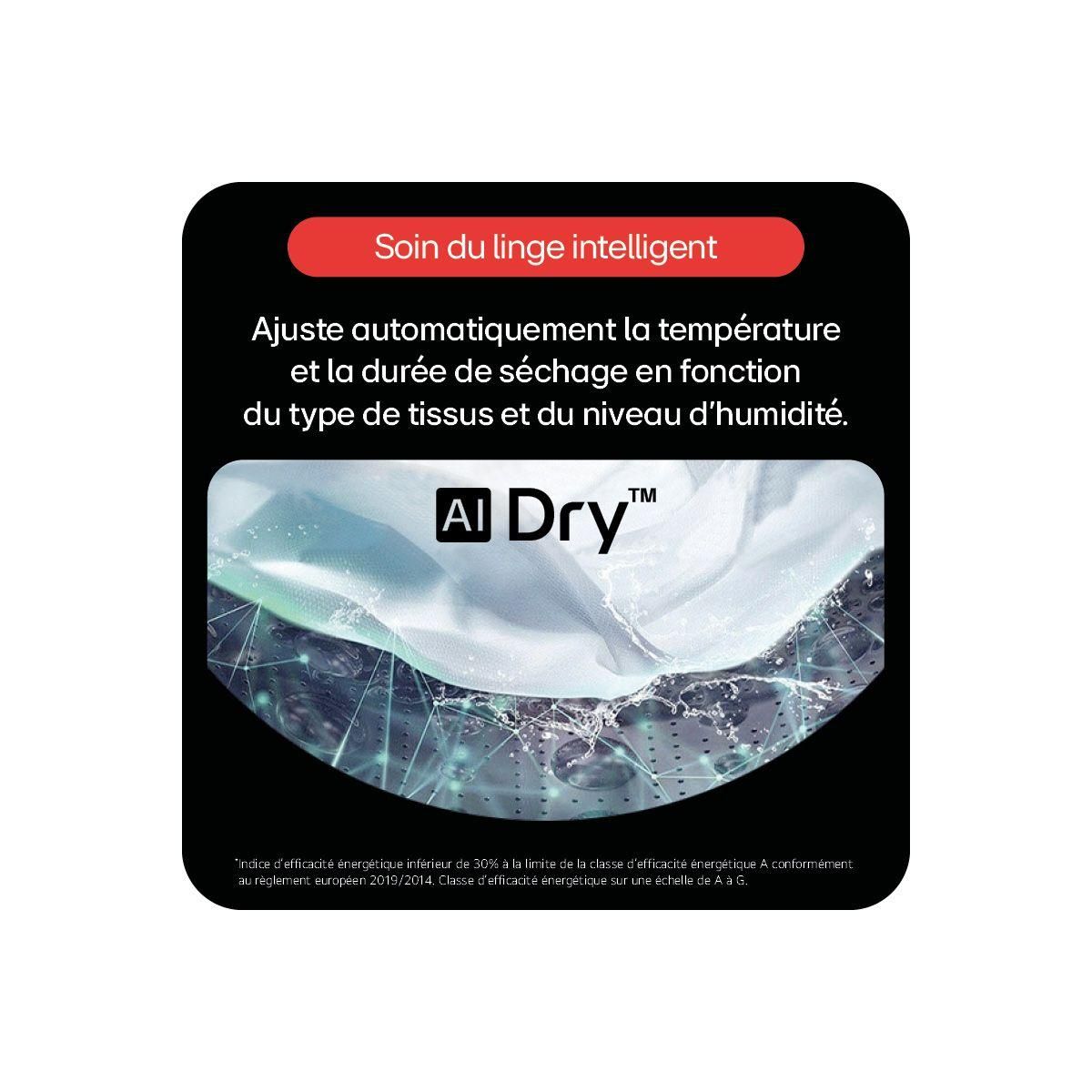 LG Sèche linge pompe à chaleur RH0X76WH