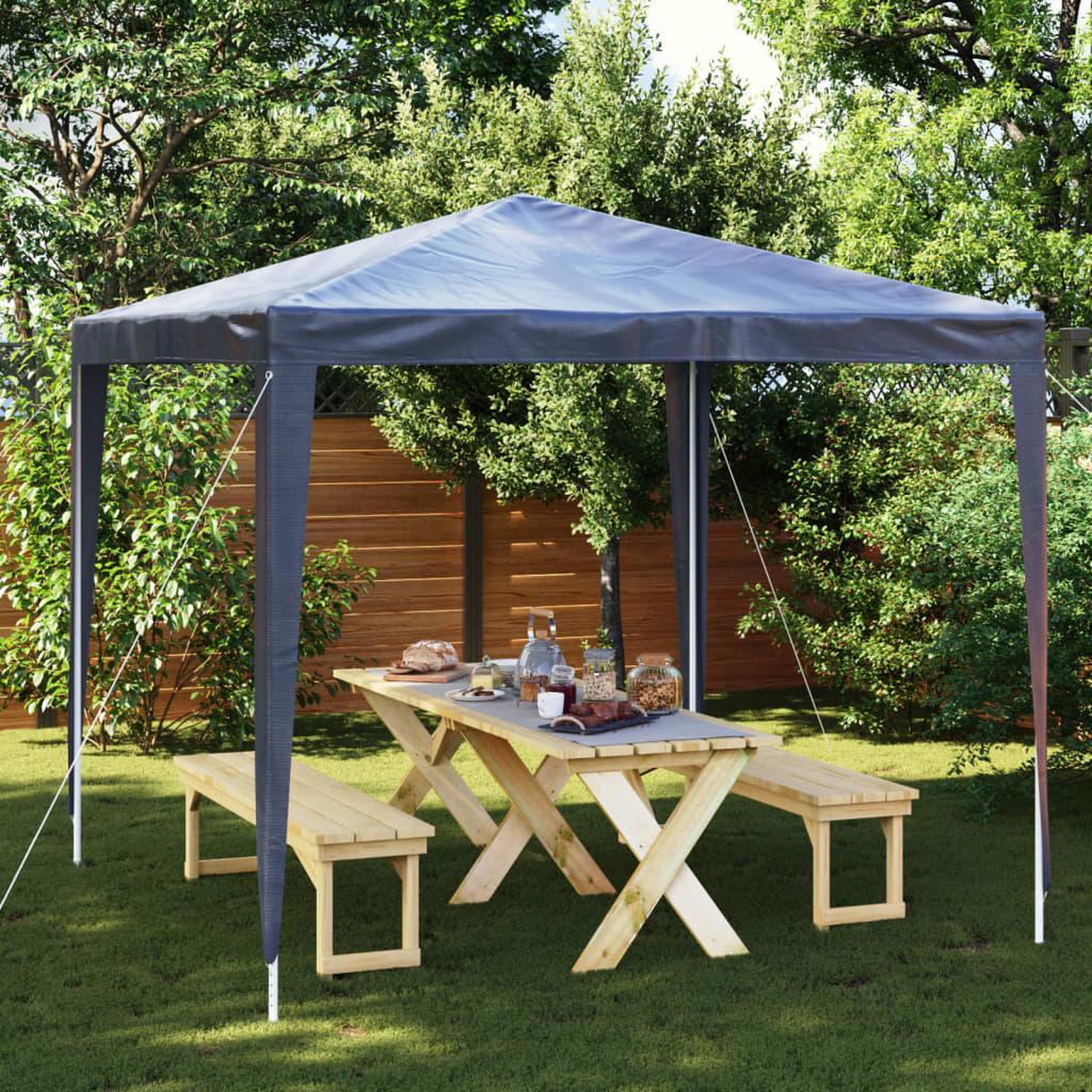 Voir la diapositive 1 : VIDAXL Tente de reception 2,5x2,5 m bleu