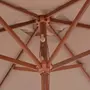 VIDAXL Parasol avec mat en bois 270 cm Taupe